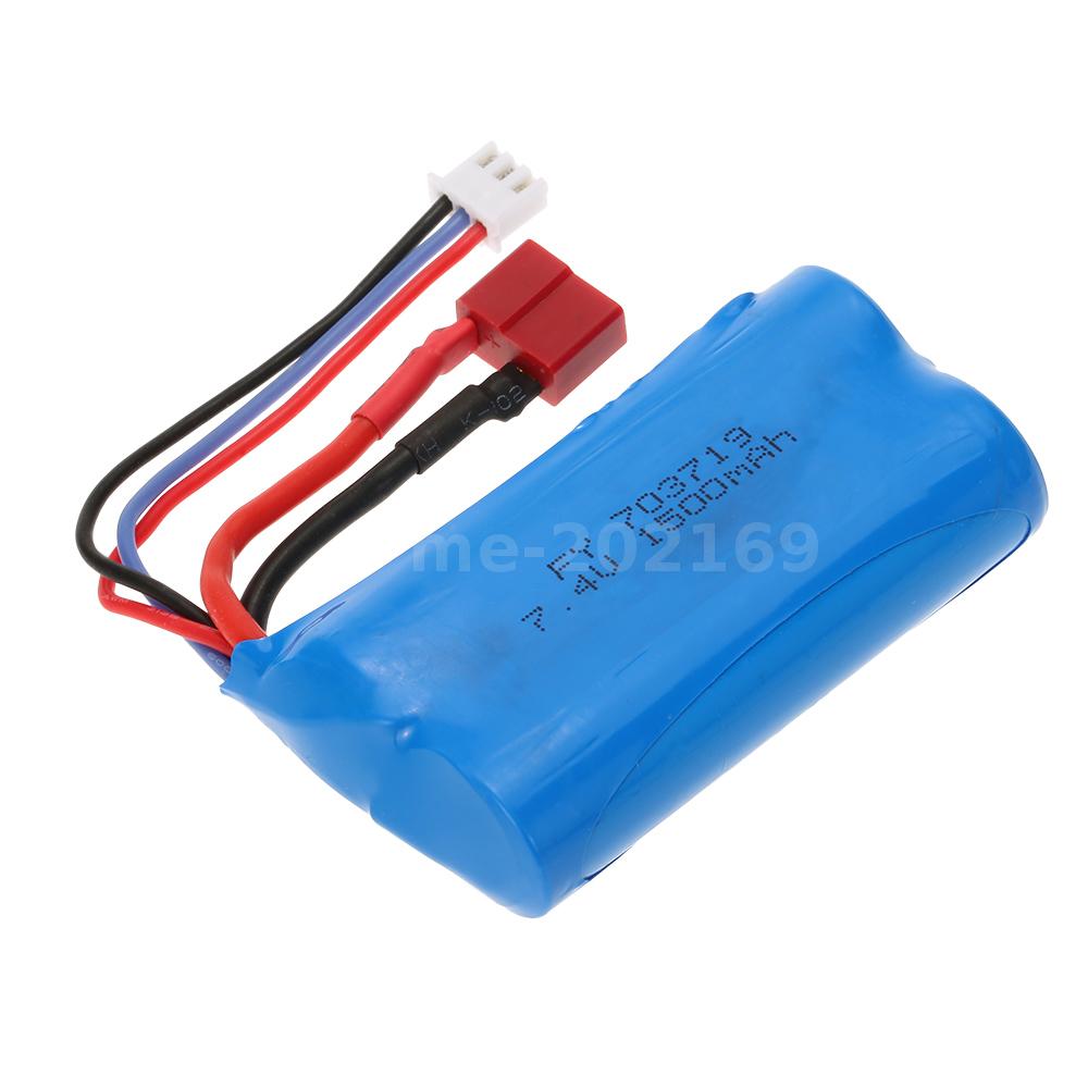 7.4V 1500mAh li-ion battery (T Plug) for FEIYUE FY-03 Wltoys 12428 RC ...